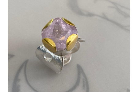 ANEL EFEITO VAZADO KUNZITA