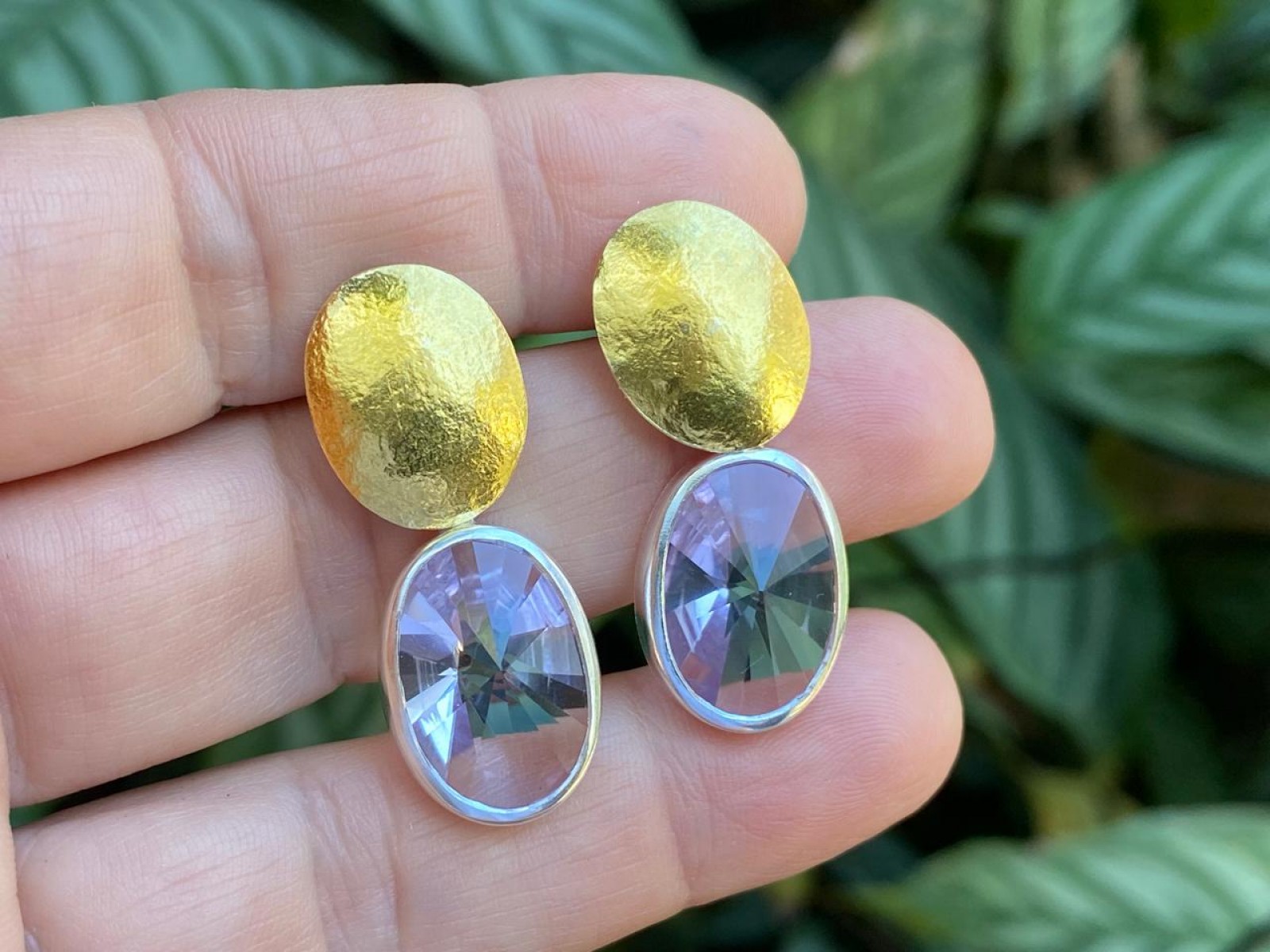 BRINCO FANCY AMETISTA LAVANDA BRINCO FANCY AMETISTA LAVANDA