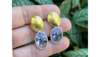 BRINCO FANCY AMETISTA LAVANDA