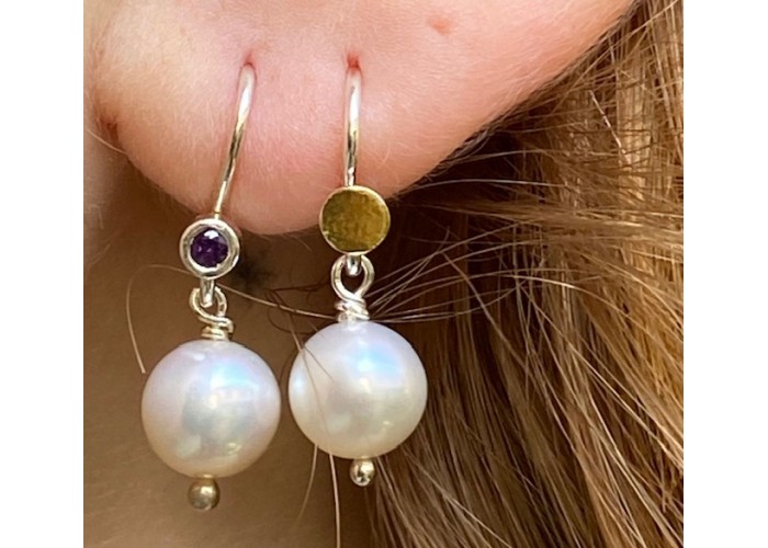 BRINCO ART DECO PÉROLA