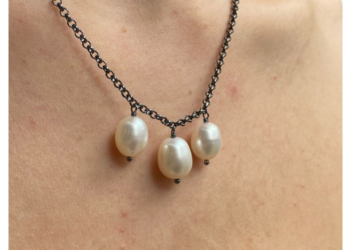 COLAR PRINCESA PÉROLA TRIPLA