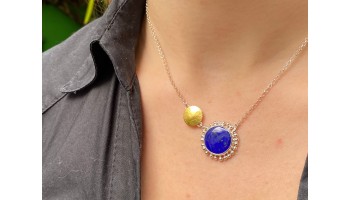 COLAR MANDACARU SOLEIL LÁPIS LAZULI