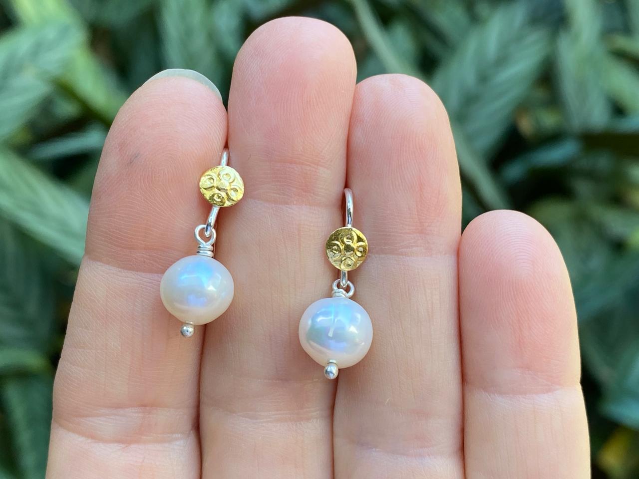 BRINCO ART DECO PÉROLA