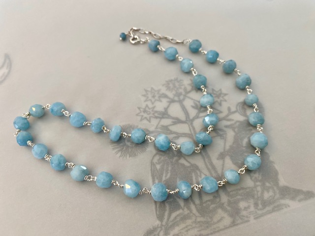 COLAR PADMINI ÁGUA MARINHA